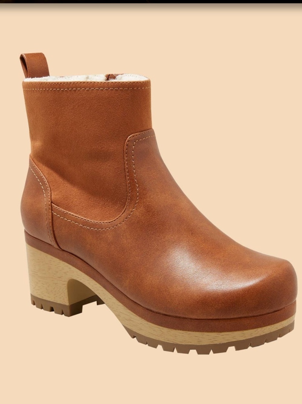 NEW Universal Thread Maisie Fawn Clog Ankle Boots Brown Retro 70’s vibe Size 8